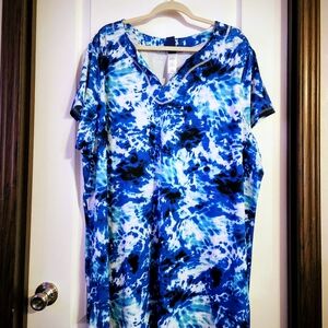 Avenue Blue Tie-Dye Swim Coverup